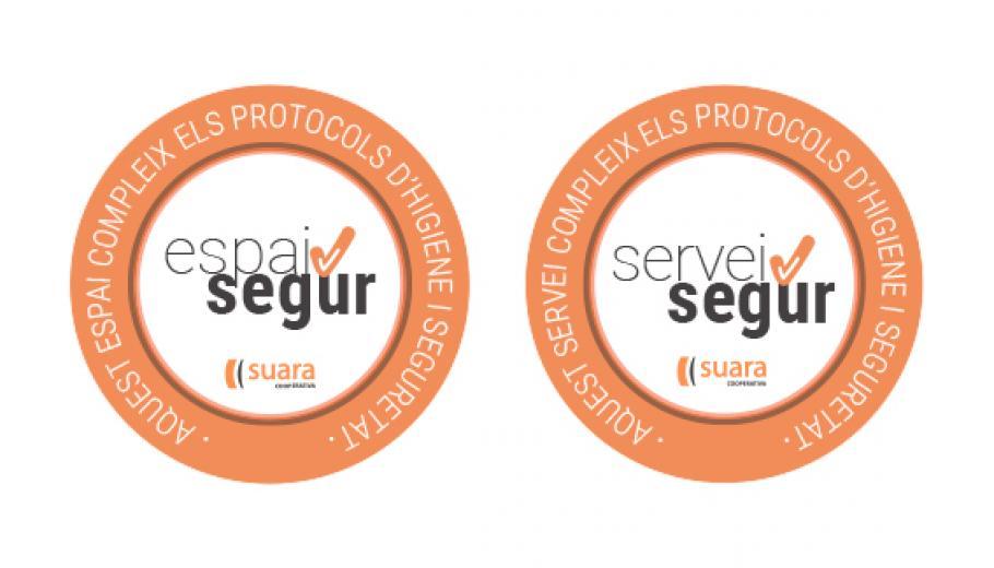 Suara Cooperativa crea los sellos ‘Espacio Seguro’ y ‘Servicio Seguro’ y los implanta en Suara Inserción. Por el compromiso con las mesuras de prevención del coronavirus