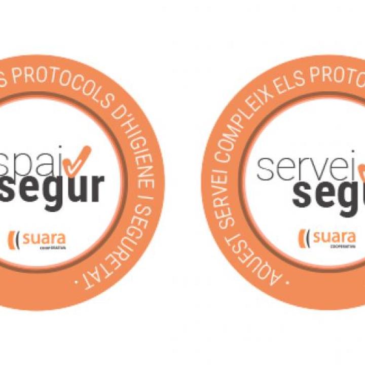 Suara Cooperativa crea los sellos ‘Espacio Seguro’ y ‘Servicio Seguro’ y los implanta en Suara Inserción. Por el compromiso con las mesuras de prevención del coronavirus