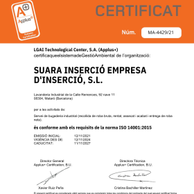 Certificat Gestió Medioambiental