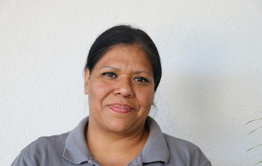 Dona treballadora de l'hotel Casa Marcial de Besalú