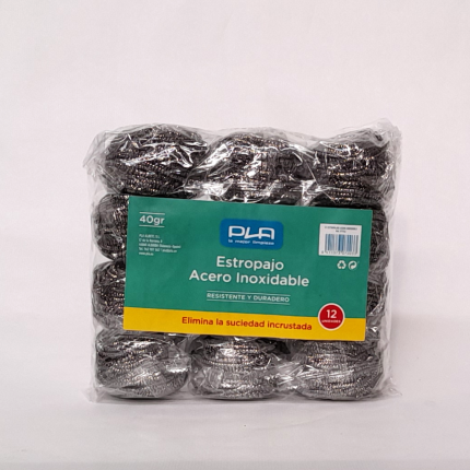 Estropajo Acero Inoxidable 10gr (Pack 12 uds.)